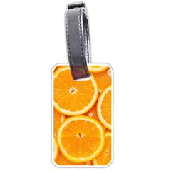 Oranges Textures, Close-up, Tropical Fruits, Citrus Fruits, Fruits Luggage Tag (one Side) by nateshop