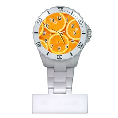 Oranges Textures, Close-up, Tropical Fruits, Citrus Fruits, Fruits Plastic Nurses Watch by nateshop