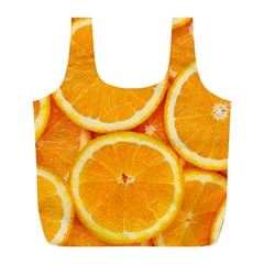 Oranges Textures, Close-up, Tropical Fruits, Citrus Fruits, Fruits Full Print Recycle Bag (l) by nateshop