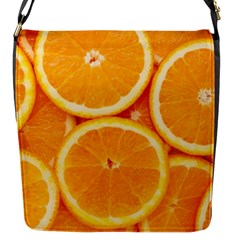 Oranges Textures, Close-up, Tropical Fruits, Citrus Fruits, Fruits Flap Closure Messenger Bag (s) by nateshop