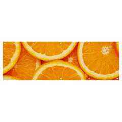 Oranges Textures, Close-up, Tropical Fruits, Citrus Fruits, Fruits Banner And Sign 12  X 4  by nateshop