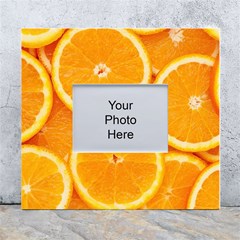 Oranges Textures, Close-up, Tropical Fruits, Citrus Fruits, Fruits White Wall Photo Frame 5  X 7  by nateshop