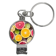 Oranges, Grapefruits, Lemons, Limes, Fruits Nail Clippers Key Chain by nateshop