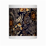 Paisley Texture, Floral Ornament Texture White Mug Center