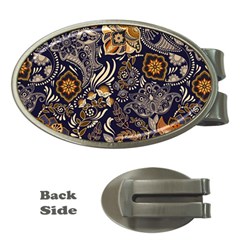 Paisley Texture, Floral Ornament Texture Money Clips (oval)  by nateshop