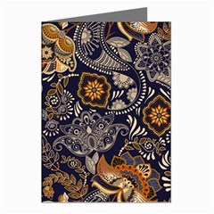 Paisley Texture, Floral Ornament Texture Greeting Cards (pkg Of 8) by nateshop