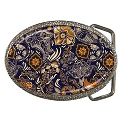 Paisley Texture, Floral Ornament Texture Belt Buckles by nateshop