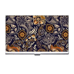 Paisley Texture, Floral Ornament Texture Business Card Holder by nateshop