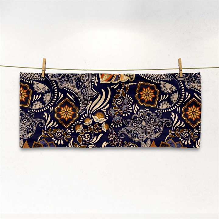 Paisley Texture, Floral Ornament Texture Hand Towel