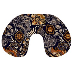 Paisley Texture, Floral Ornament Texture Travel Neck Pillow by nateshop