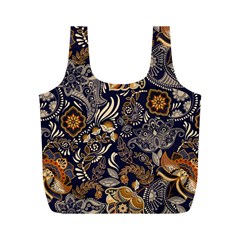 Paisley Texture, Floral Ornament Texture Full Print Recycle Bag (m) by nateshop