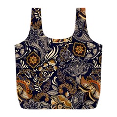 Paisley Texture, Floral Ornament Texture Full Print Recycle Bag (l) by nateshop