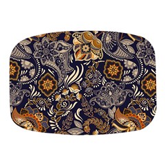 Paisley Texture, Floral Ornament Texture Mini Square Pill Box by nateshop