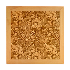 Paisley Texture, Floral Ornament Texture Wood Photo Frame Cube by nateshop