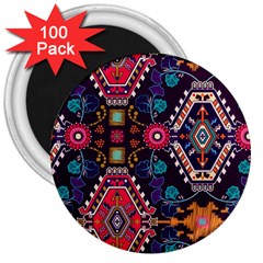 Pattern, Ornament, Motif, Colorful 3  Magnets (100 Pack) by nateshop