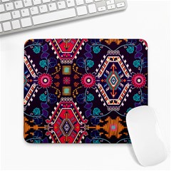 Pattern, Ornament, Motif, Colorful Large Mousepad by nateshop