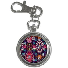 Pattern, Ornament, Motif, Colorful Key Chain Watches by nateshop