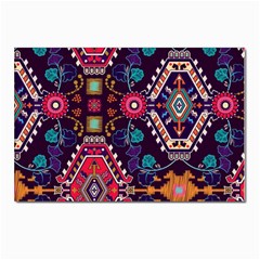 Pattern, Ornament, Motif, Colorful Postcard 4 x 6  (pkg Of 10) by nateshop