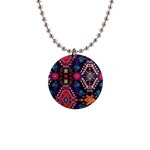 Pattern, Ornament, Motif, Colorful 1  Button Necklace Front