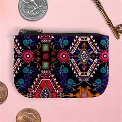 Pattern, Ornament, Motif, Colorful Mini Coin Purse by nateshop