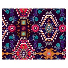 Pattern, Ornament, Motif, Colorful Two Sides Premium Plush Fleece Blanket (teen Size)