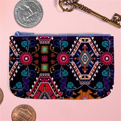 Pattern, Ornament, Motif, Colorful Large Coin Purse by nateshop