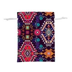 Pattern, Ornament, Motif, Colorful Lightweight Drawstring Pouch (s)