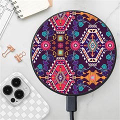 Pattern, Ornament, Motif, Colorful Wireless Fast Charger(black) by nateshop