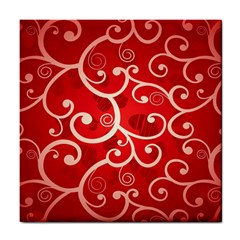 Patterns, Corazones, Texture, Red, Tile Coaster by nateshop