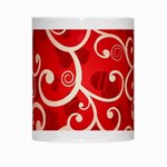 Patterns, Corazones, Texture, Red, White Mug Center