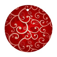 Patterns, Corazones, Texture, Red, Ornament (round)