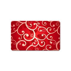 Patterns, Corazones, Texture, Red, Magnet (name Card) by nateshop