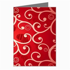 Patterns, Corazones, Texture, Red, Greeting Card by nateshop