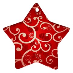 Patterns, Corazones, Texture, Red, Star Ornament (two Sides) by nateshop