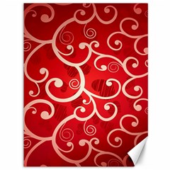 Patterns, Corazones, Texture, Red, Canvas 36  X 48  by nateshop