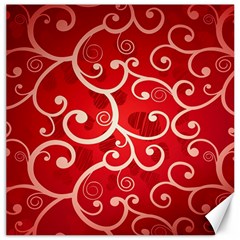 Patterns, Corazones, Texture, Red, Canvas 16  X 16  by nateshop