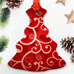 Patterns, Corazones, Texture, Red, Christmas Tree Ornament (two Sides) by nateshop