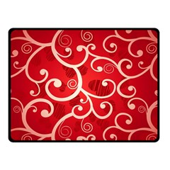 Patterns, Corazones, Texture, Red, Two Sides Fleece Blanket (small) by nateshop