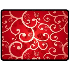 Patterns, Corazones, Texture, Red, Two Sides Fleece Blanket (large) by nateshop