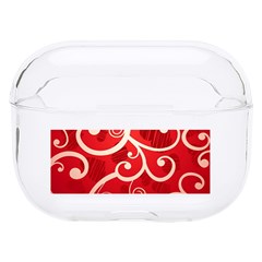 Patterns, Corazones, Texture, Red, Hard Pc Airpods Pro Case by nateshop