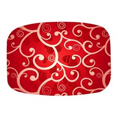 Patterns, Corazones, Texture, Red, Mini Square Pill Box by nateshop