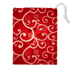 Patterns, Corazones, Texture, Red, Drawstring Pouch (4xl) by nateshop