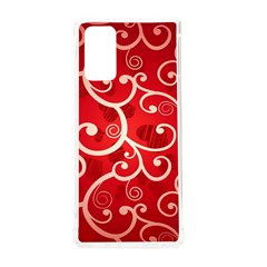 Patterns, Corazones, Texture, Red, Samsung Galaxy Note 20 Tpu Uv Case by nateshop