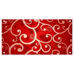 Patterns, Corazones, Texture, Red, Banner And Sign 4  X 2  by nateshop