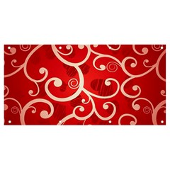 Patterns, Corazones, Texture, Red, Banner And Sign 8  X 4  by nateshop