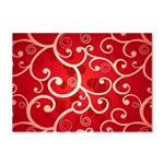 Patterns, Corazones, Texture, Red, Crystal Sticker (A4) Front