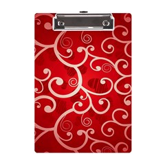 Patterns, Corazones, Texture, Red, A5 Acrylic Clipboard by nateshop