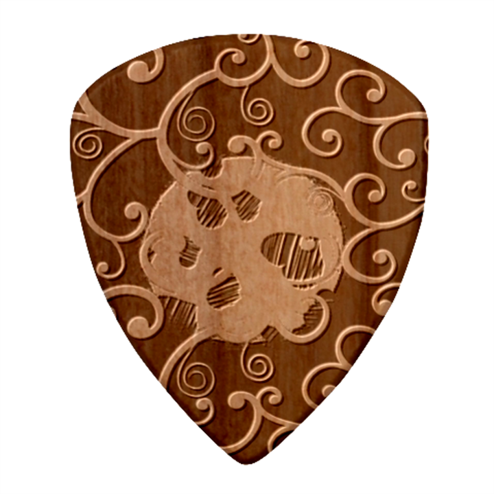 Patterns, Corazones, Texture, Red, Wood Guitar Pick (Set of 10)