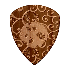 Patterns, Corazones, Texture, Red, Wood Guitar Pick (set Of 10) by nateshop