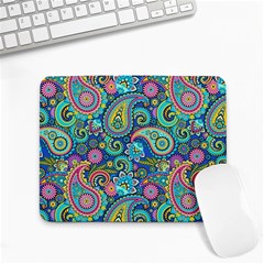 Patterns, Green Background, Texture Small Mousepad by nateshop